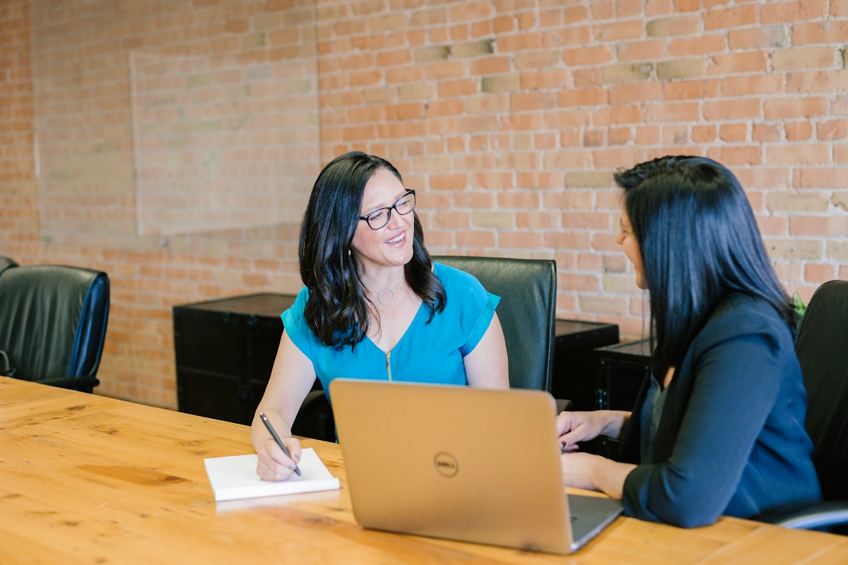 Professionals working together at a table